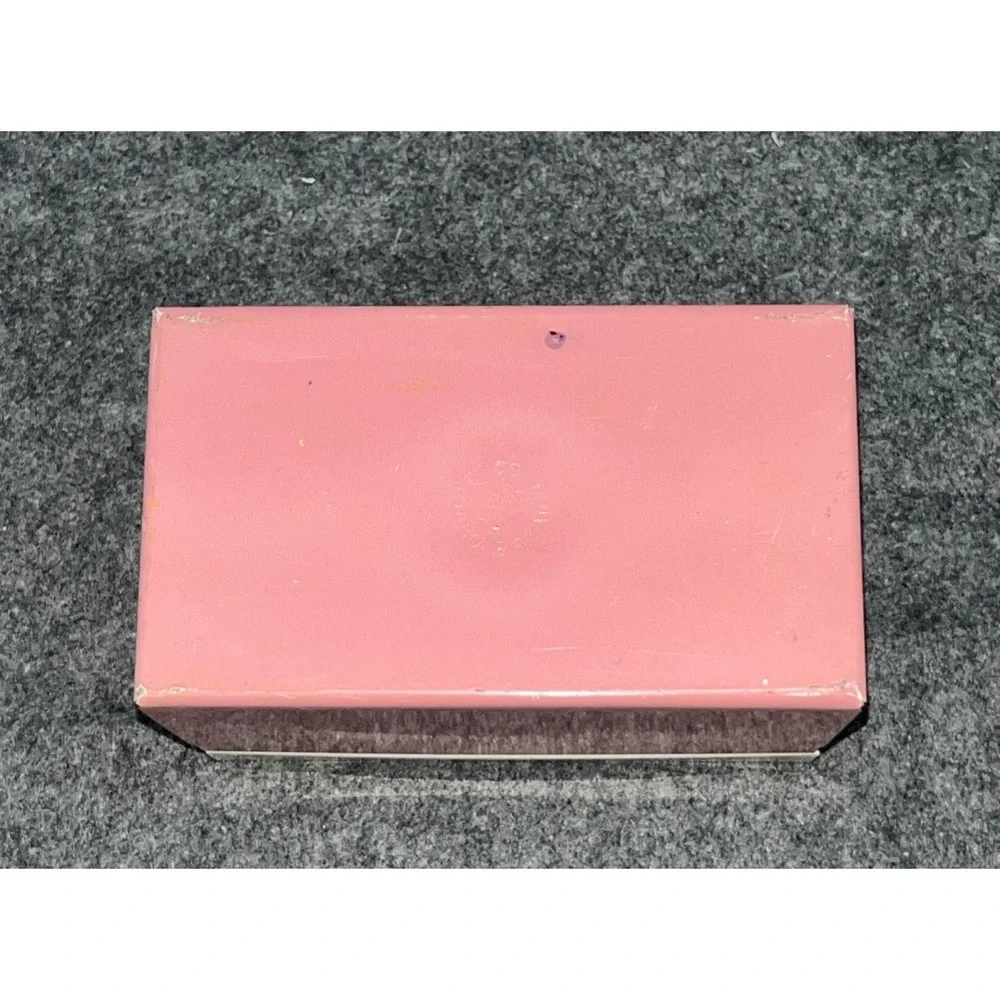 Vintage 1950s Ohio Art Metal Recipe Box Tin Litho Pink Yellow Retro Mid Century